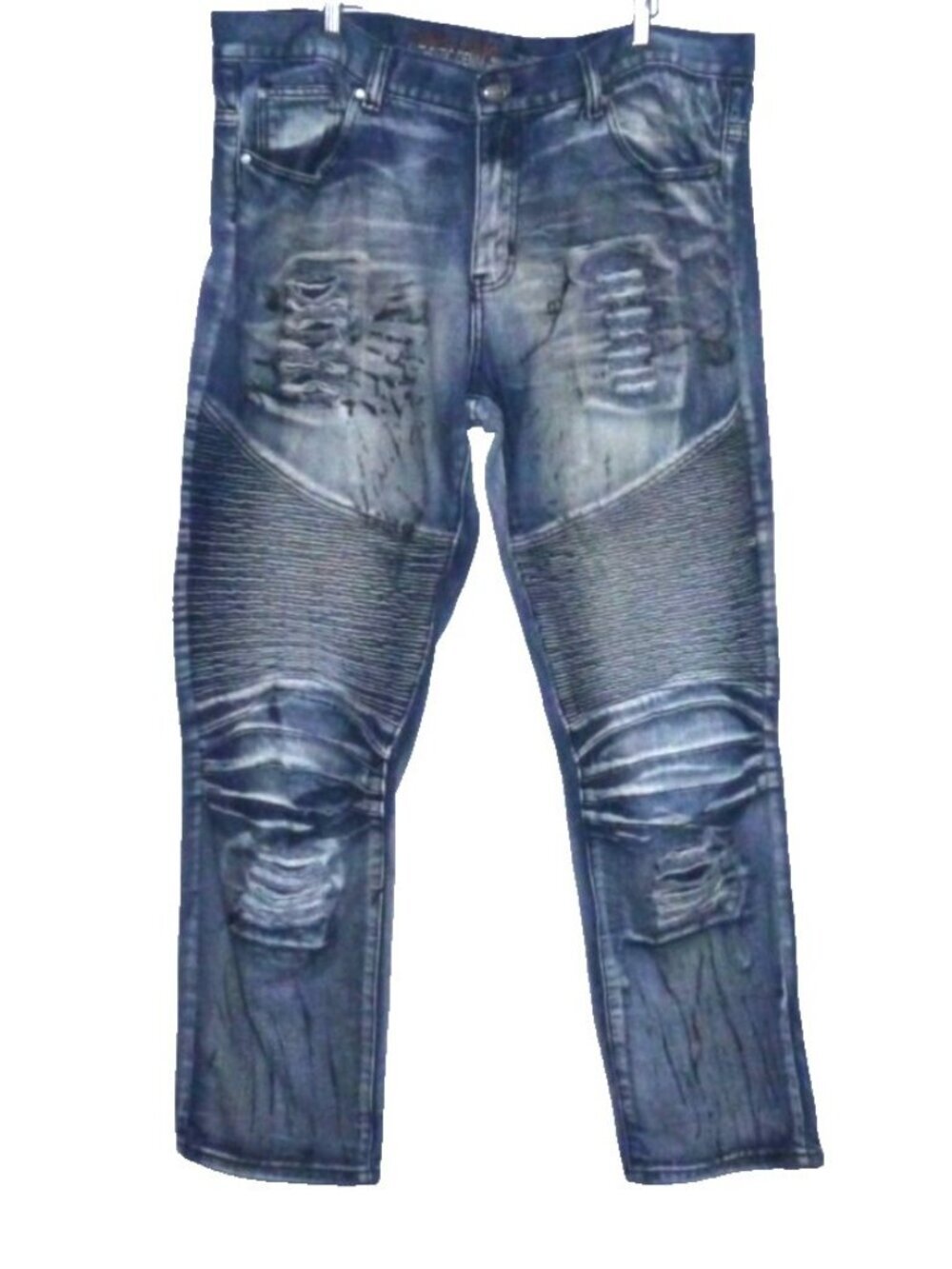 Denim & Rivets Distressed Best Wear 038 Blue Jeans Men's 40 Inseam 31"